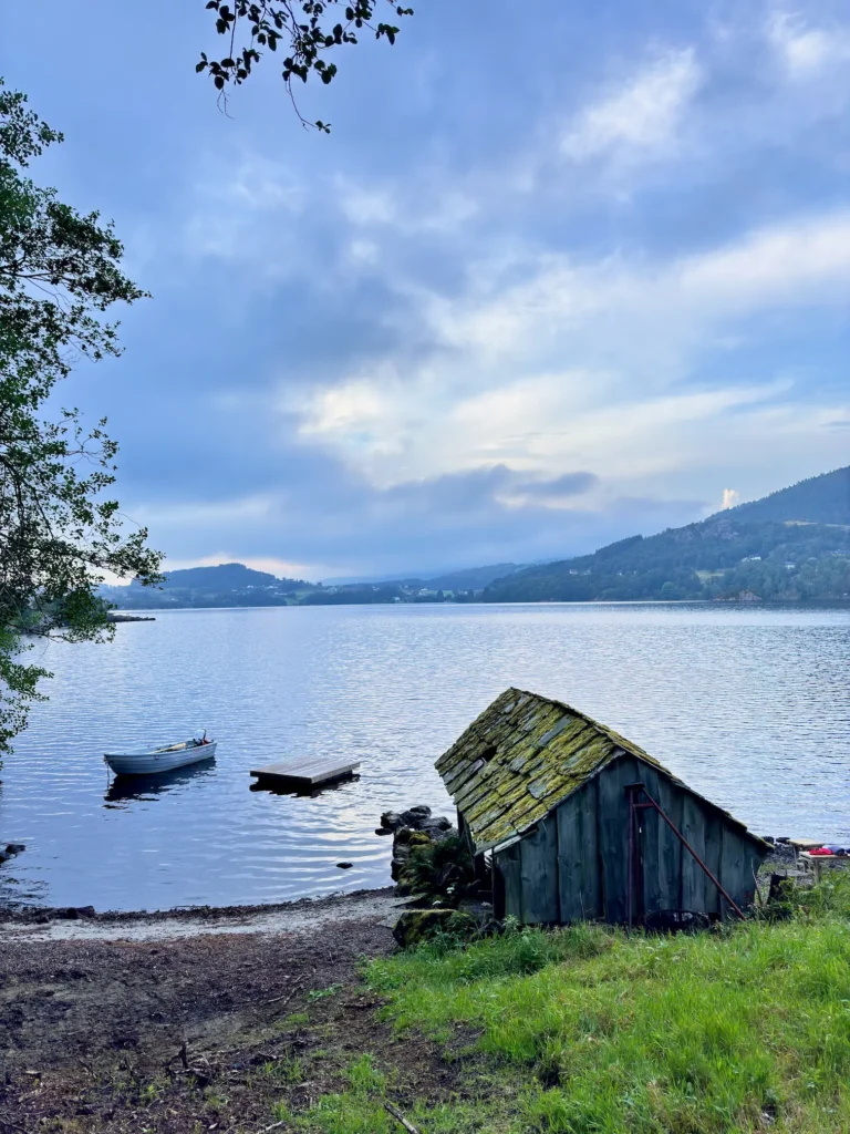 Seeblick & Angeln, Fitjar, Norwegen