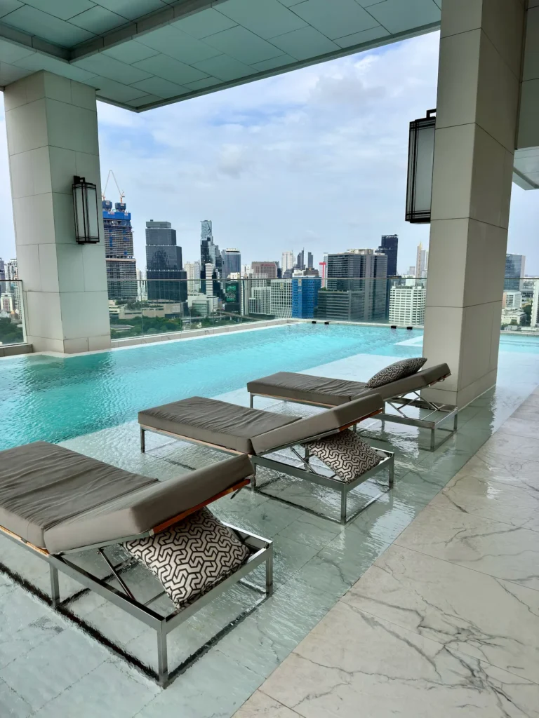 Poolblick, Zuhause, Bangkok, Thailand