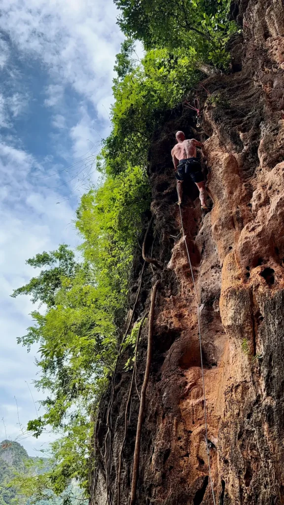 Vorstiegsklettern, East Railay, Krabi, Thailand